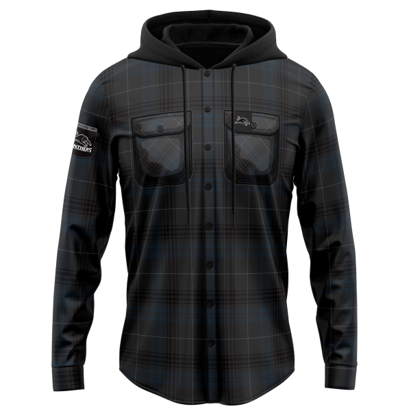 Panthers Hooded Flannel Shirt