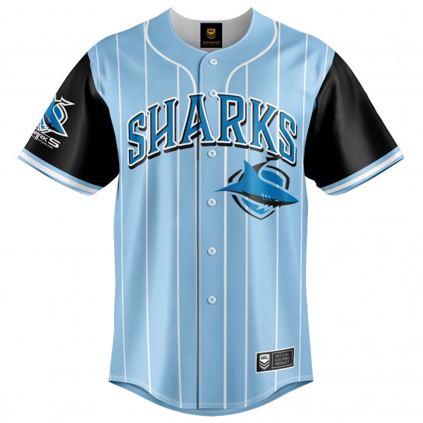 Sharks Adults Slugger Baseball Shirt