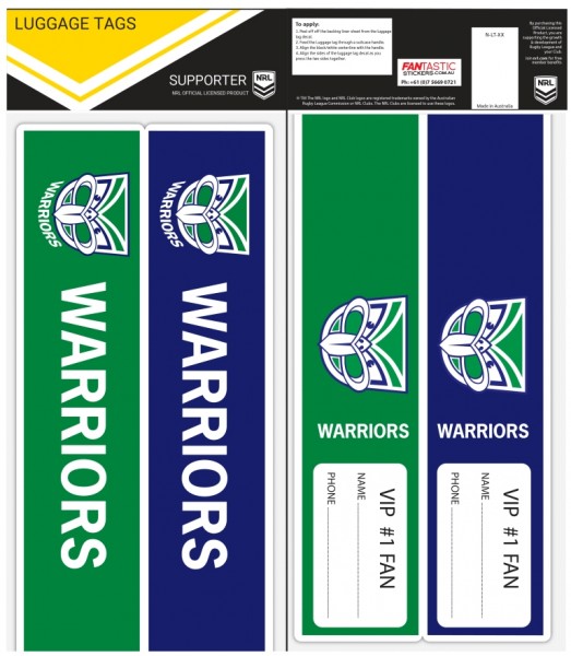 Warriors Luggage Tags