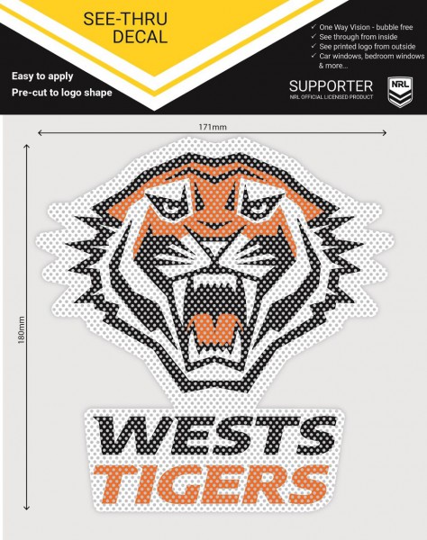 Tigers See Thru Decal